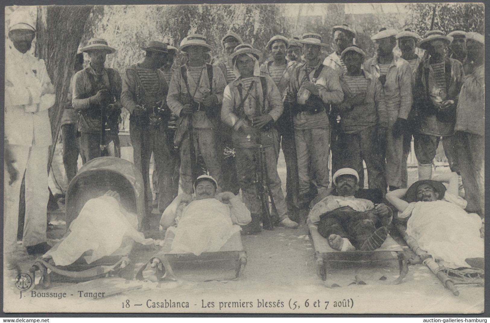 PPC British Post In Morocco: 1905-1908, Acht Verschiedene Ansichtskarten Aus Einer K - Otros