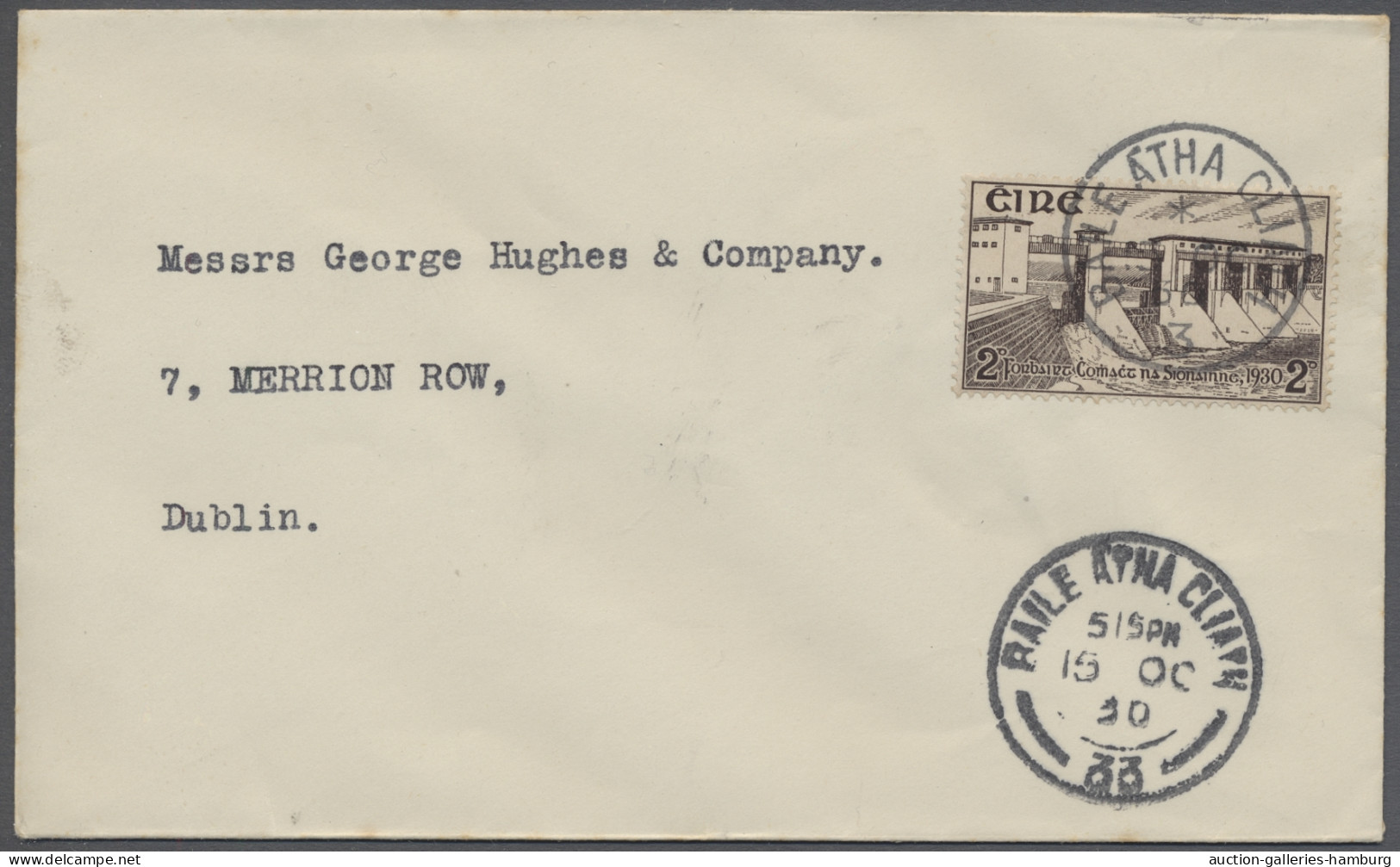 FDC Ireland: 1930, Completion Of Shannon Power Scheme, First Day Cover, Used Within - Briefe U. Dokumente