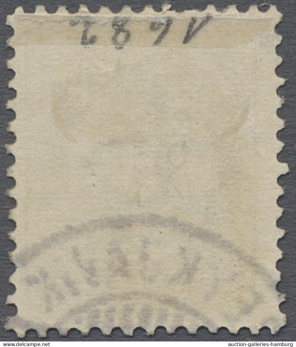 O Iceland: 1897, Ziffer Mit Krone, 5 Aurur Grün, Gez. 12 3/4 Mit Großem Aufdruck " - Andere & Zonder Classificatie