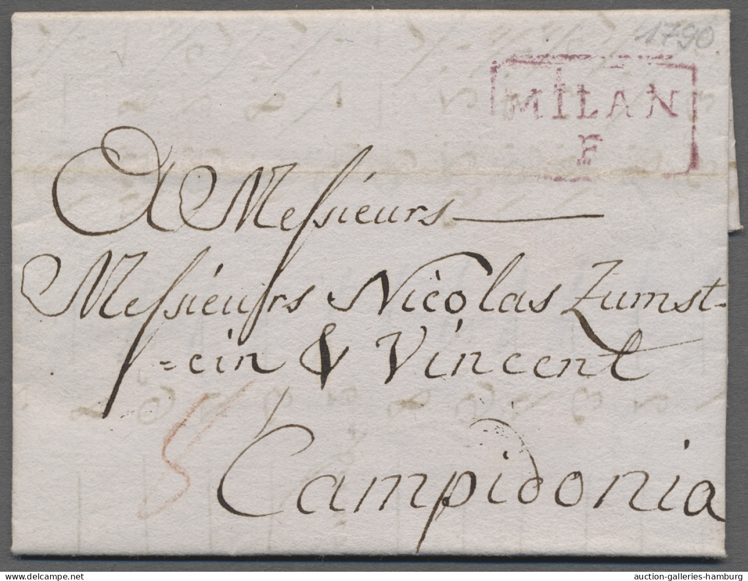 Cover Italy -  Pre Adhesives  / Stampless Covers: 1790-1799, Drei Vollständige Briefe - 1. ...-1850 Prefilatelia