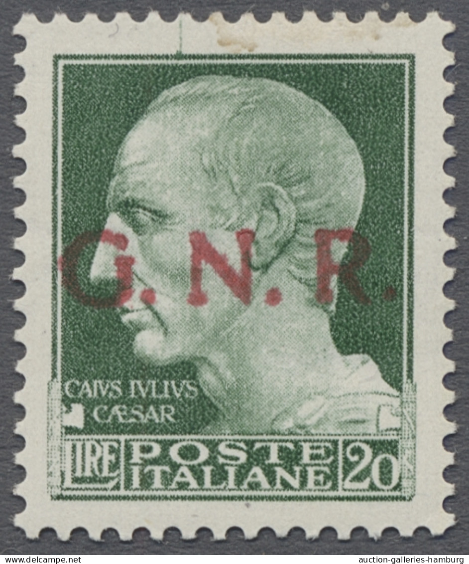 ** Italy: 1944, Freimarken Der Serie Imperiale Mit Aufdruck "G.N.R." (Verona, Type - Sonstige & Ohne Zuordnung