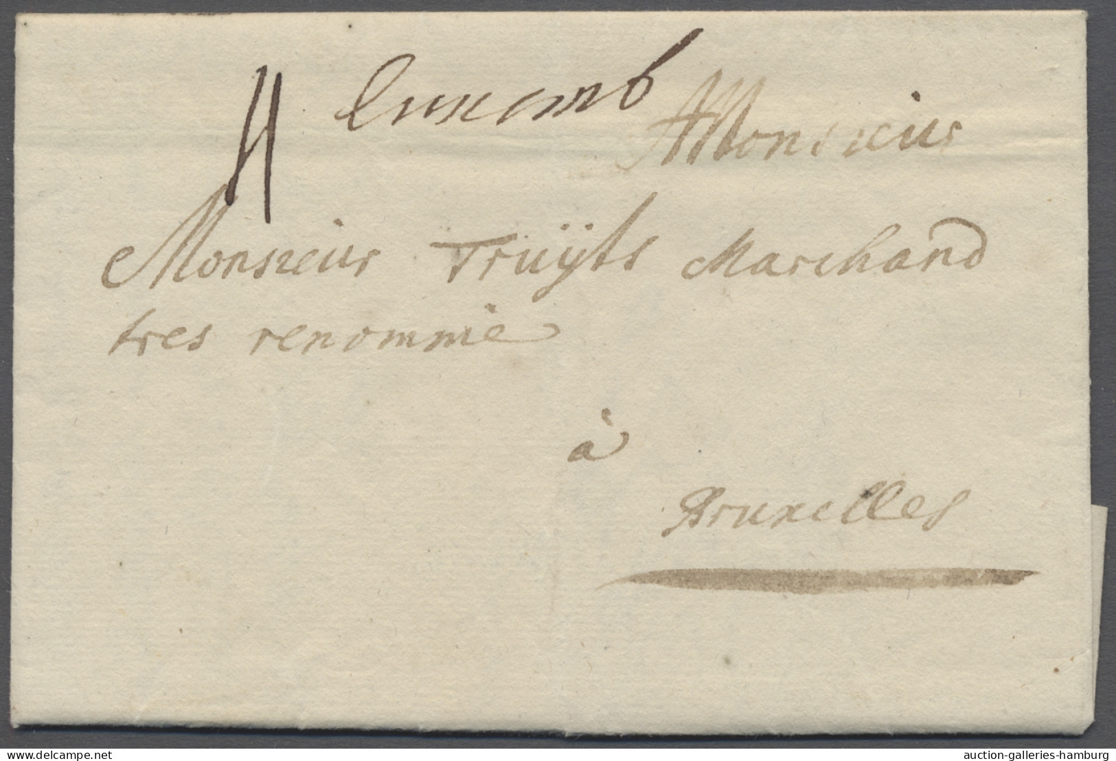 Cover Luxembourg -  Pre Adhesives  / Stampless Covers: 1736, "luxemb" Handschriftlich - ...-1852 Prephilately