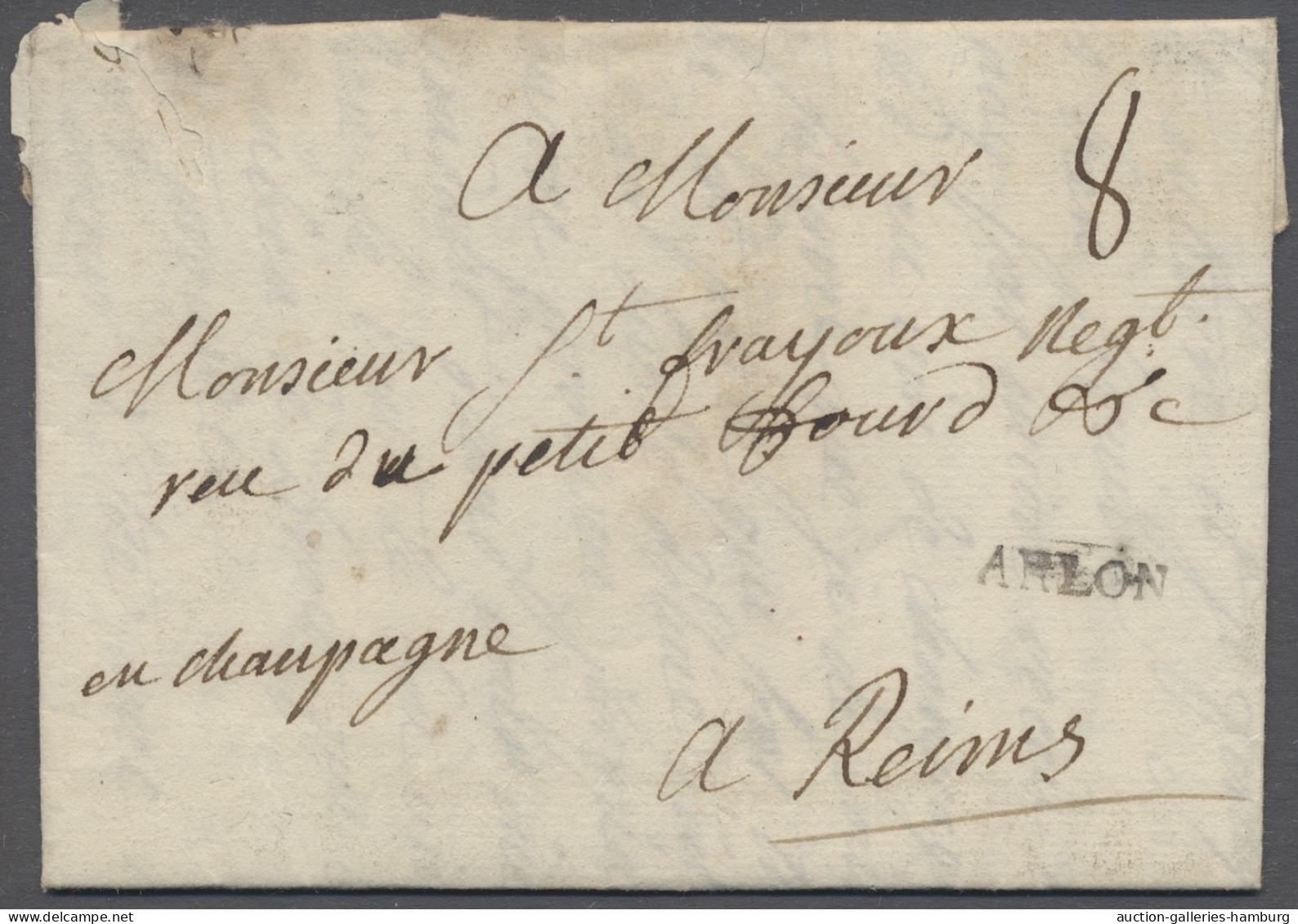 Cover Luxembourg -  Pre Adhesives  / Stampless Covers: 1767, ARLON, Einzeiler Auf Voll - ...-1852 Prephilately