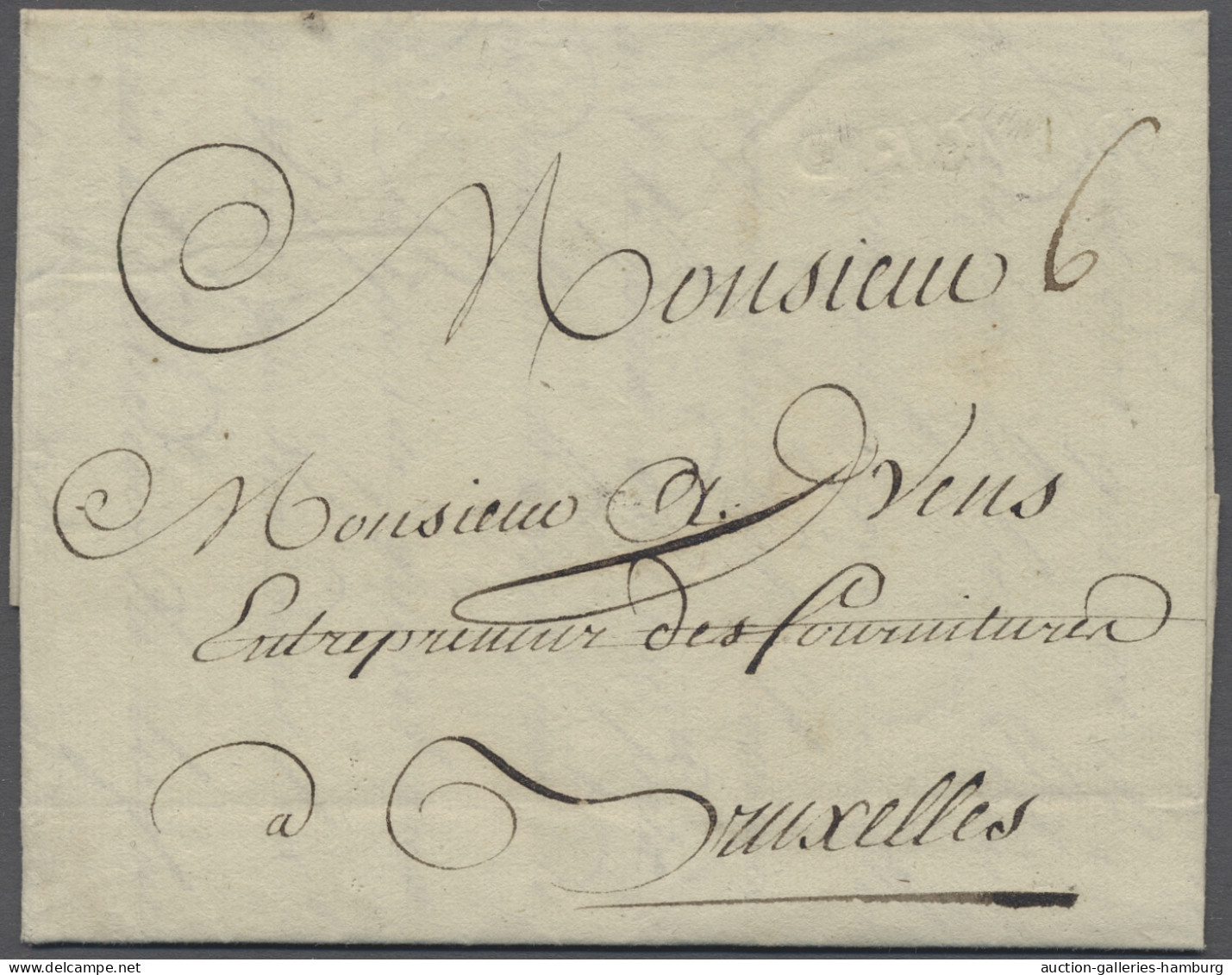 Cover Luxembourg -  Pre Adhesives  / Stampless Covers: 1772, "GREVENMACHE" [Grevenmach - ...-1852 Prephilately