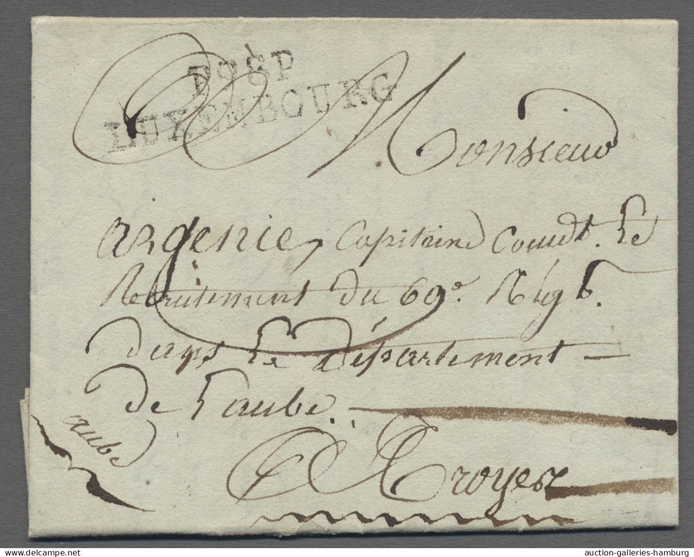 Cover Luxembourg -  Pre Adhesives  / Stampless Covers: 1796-1810, LUXEMBOURG - Französ - ...-1852 Préphilatélie