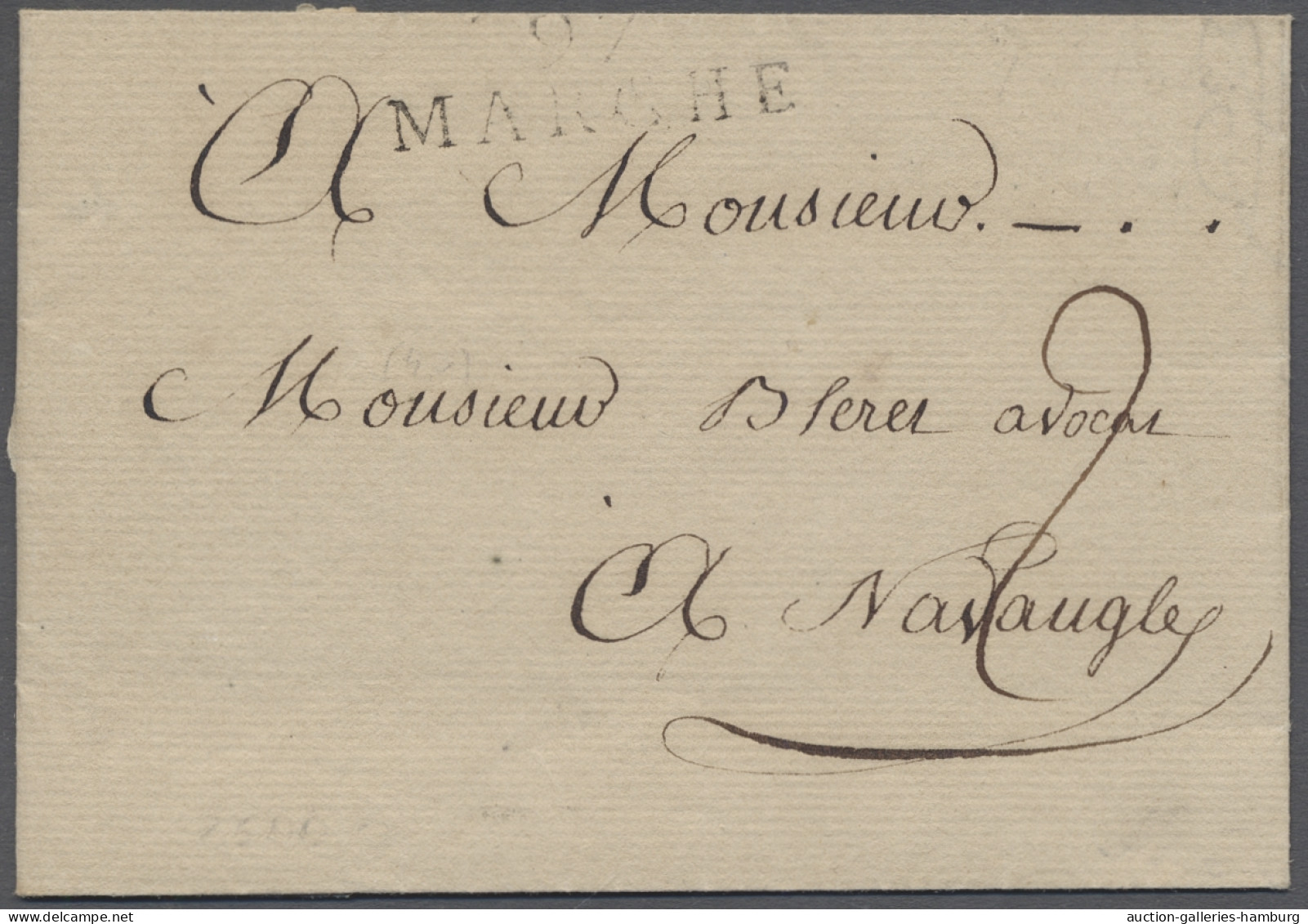 Cover Luxembourg -  Pre Adhesives  / Stampless Covers: 1812, "97 MARCHE", Zweizeiler A - ...-1852 Vorphilatelie