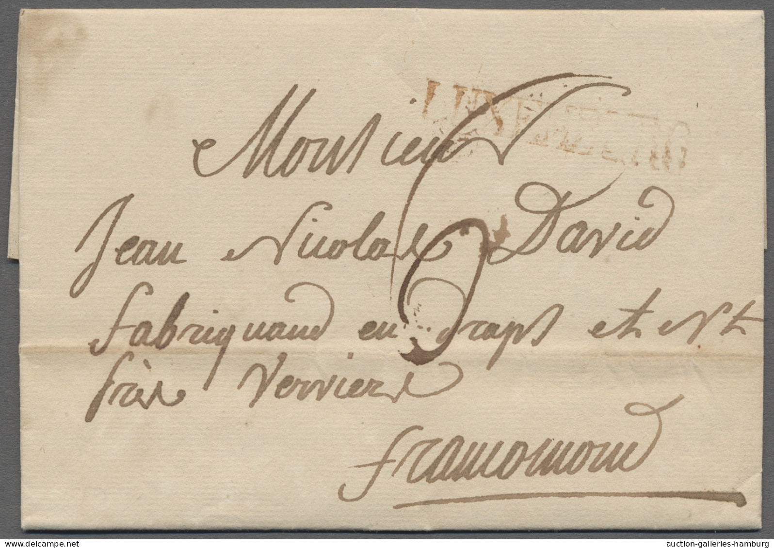 Luxembourg -  Pre Adhesives  / Stampless Covers: 1819-1826, "LUXEMBURG", Drei Hs - ...-1852 Prephilately