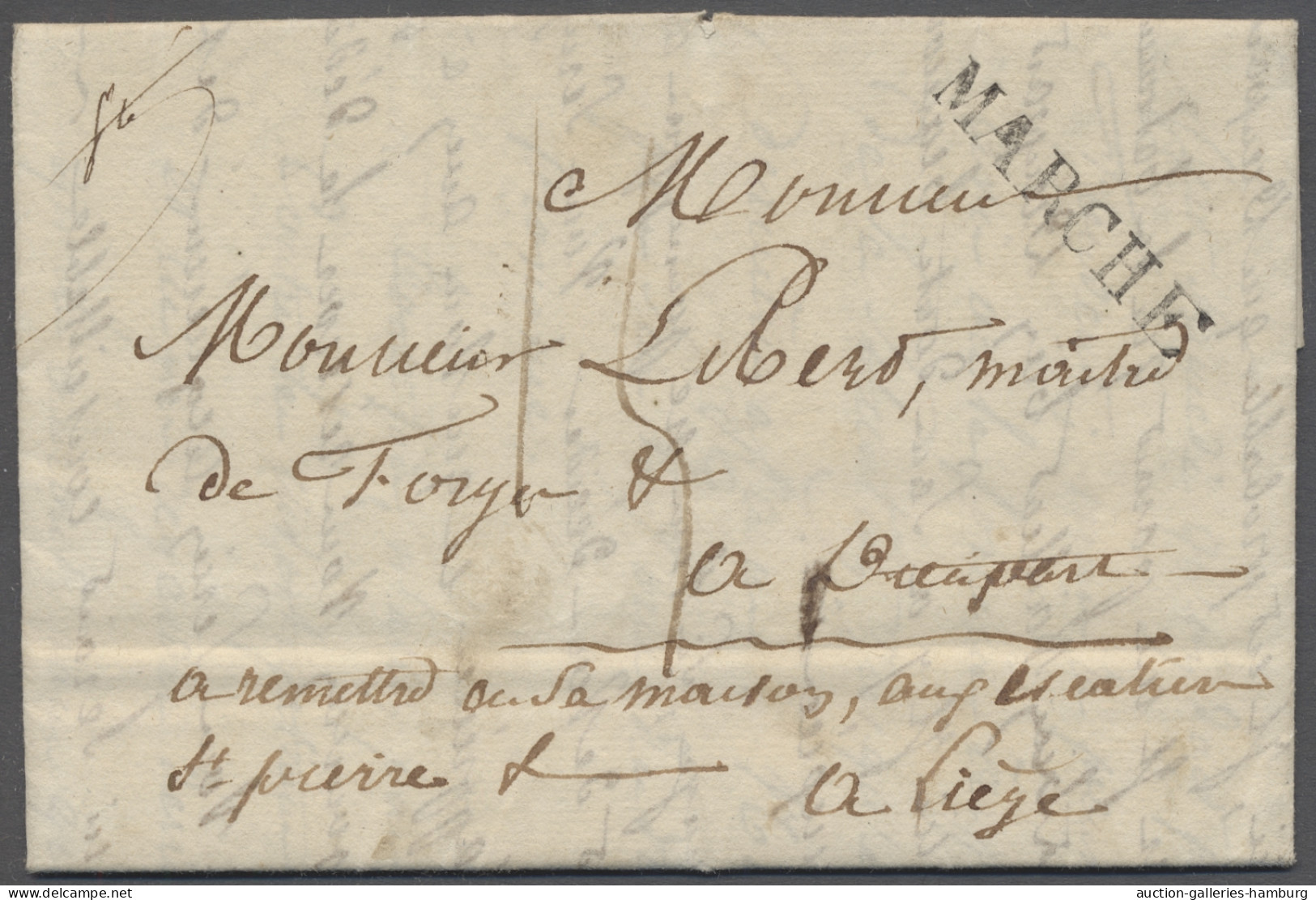 Cover Luxembourg -  Pre Adhesives  / Stampless Covers: 1819/1828, MARCHE, Zwei Einzeil - ...-1852 Préphilatélie