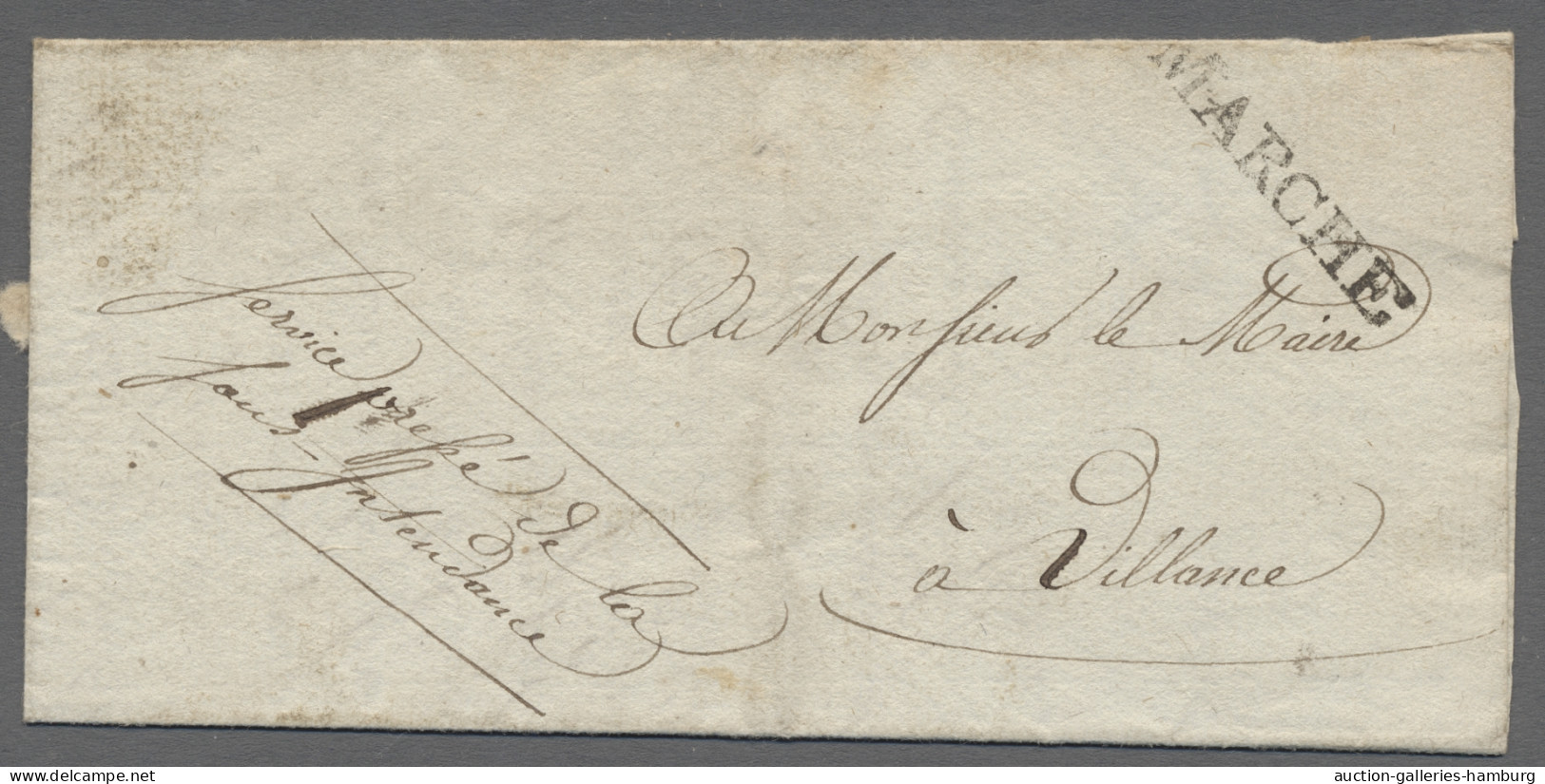 Cover Luxembourg -  Pre Adhesives  / Stampless Covers: 1819/1828, MARCHE, Zwei Einzeil - ...-1852 Prephilately