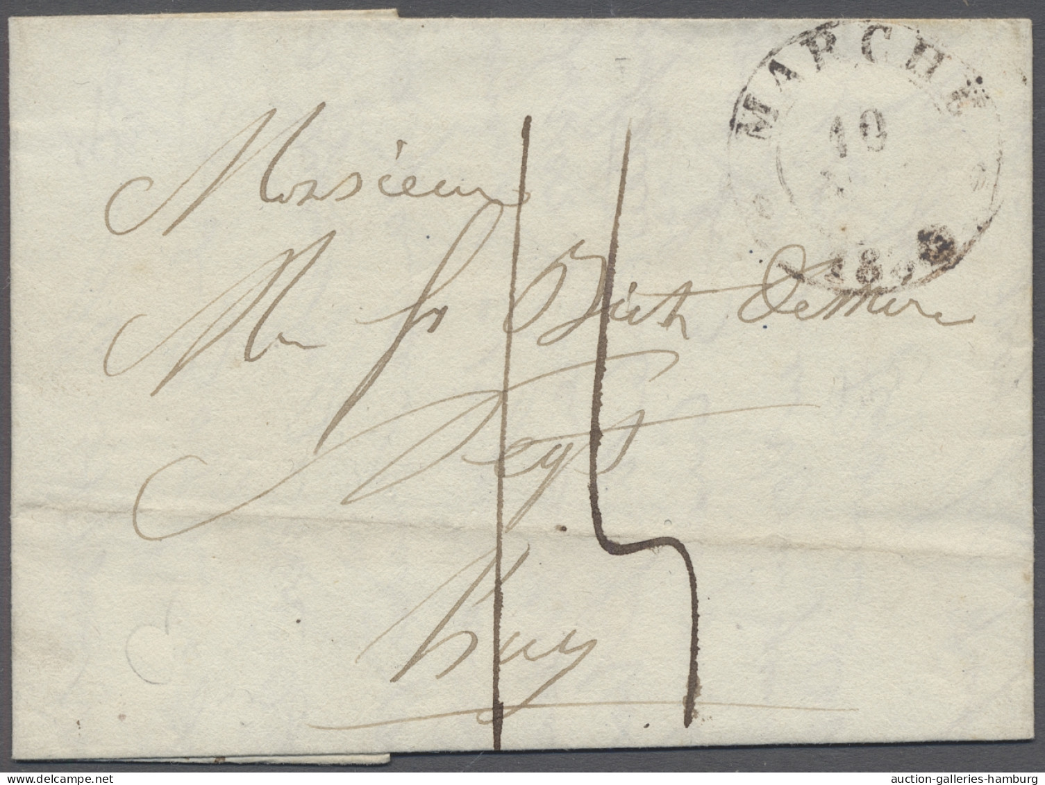 Cover Luxembourg -  Pre Adhesives  / Stampless Covers: 1833/1838, MARCHE, Zwei Briefe - ...-1852 Prefilatelia