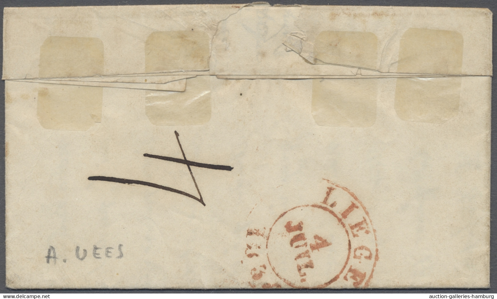 Luxembourg -  Pre Adhesives  / Stampless Covers: 1836, BASTOGNE, Roter Zweikreis - ...-1852 Prefilatelia