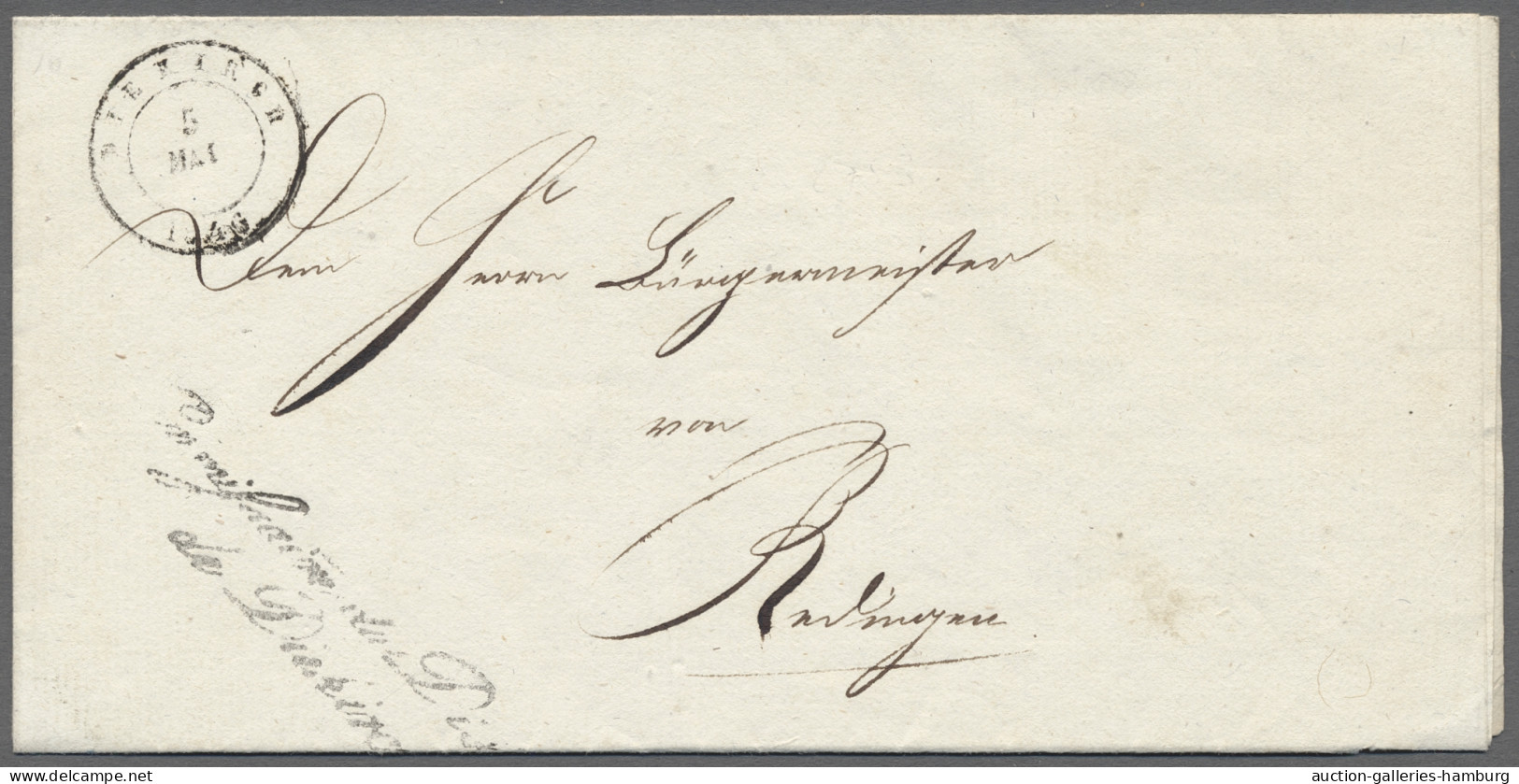 Cover Luxembourg -  Pre Adhesives  / Stampless Covers: 1843-1852, DIEKIRCH, Vier Brief - ...-1852 Préphilatélie