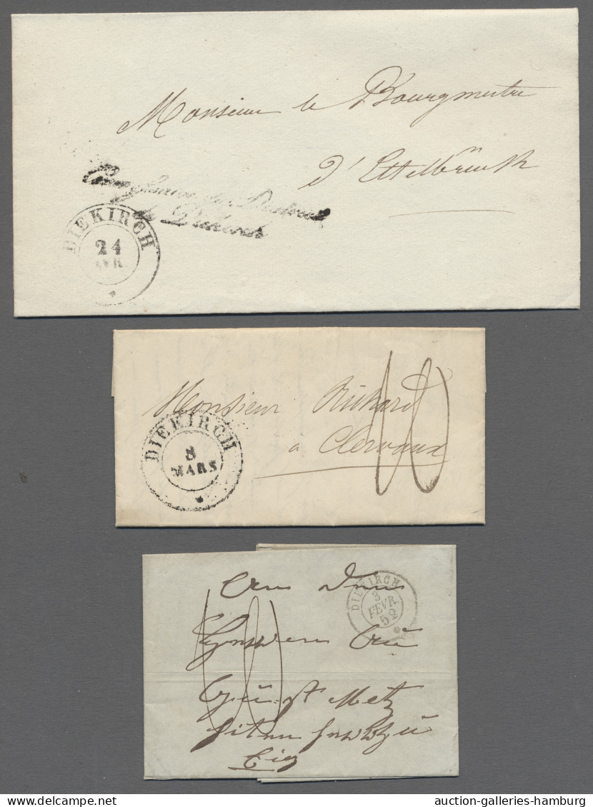 Cover Luxembourg -  Pre Adhesives  / Stampless Covers: 1843-1852, DIEKIRCH, Vier Brief - ...-1852 Préphilatélie