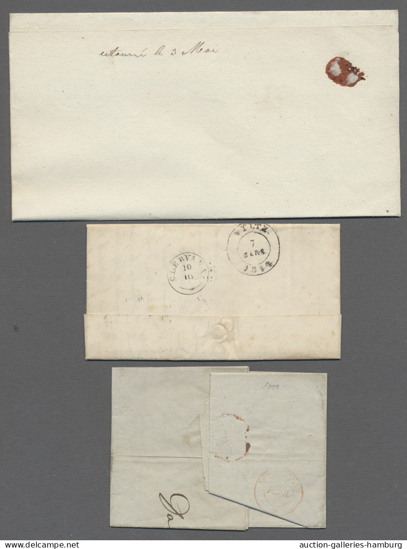 Cover Luxembourg -  Pre Adhesives  / Stampless Covers: 1843-1852, DIEKIRCH, Vier Brief - ...-1852 Vorphilatelie