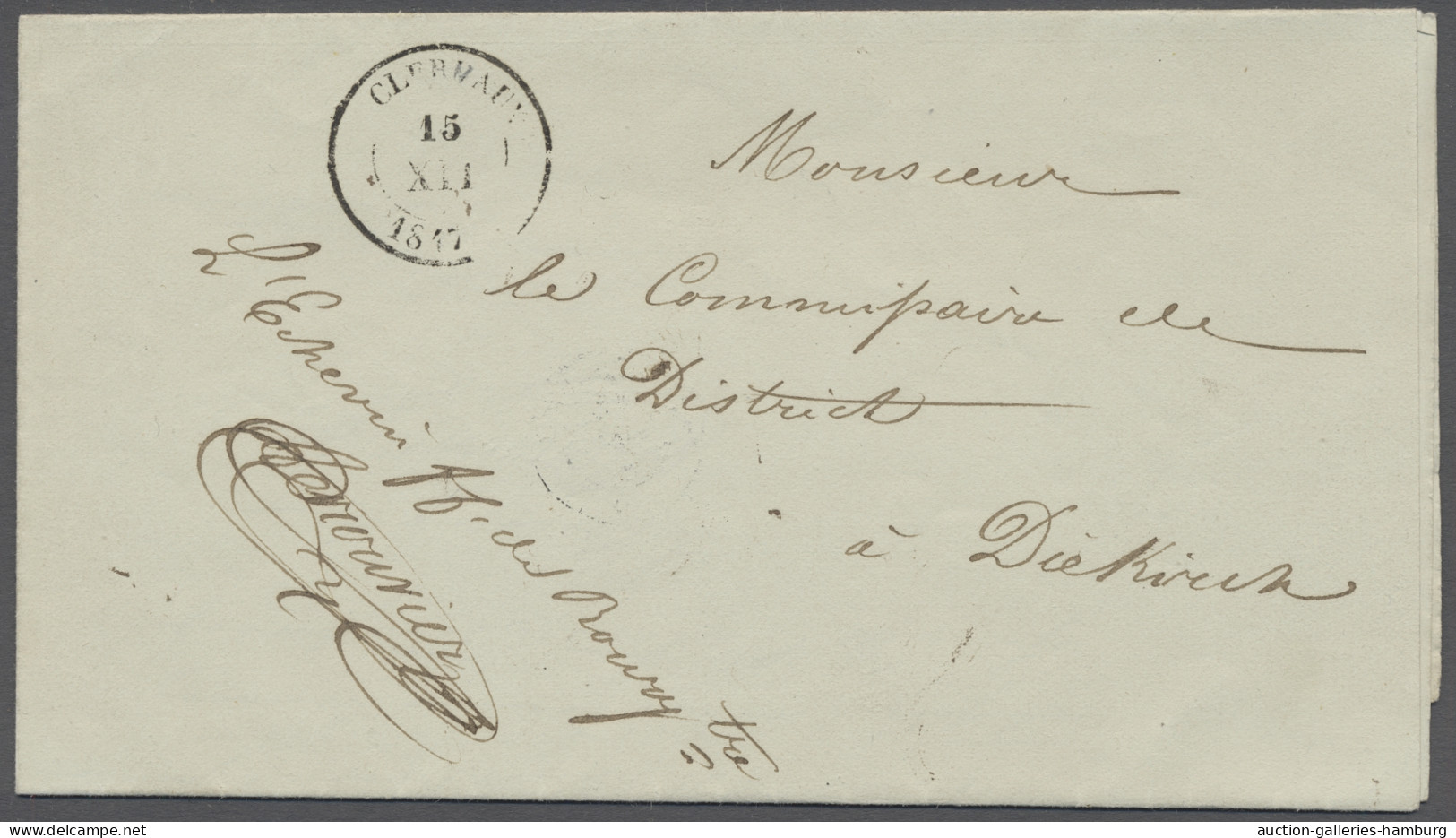 Cover Luxembourg -  Pre Adhesives  / Stampless Covers: 1847, HEINERSCHEID, Klarer Absc - ...-1852 Vorphilatelie