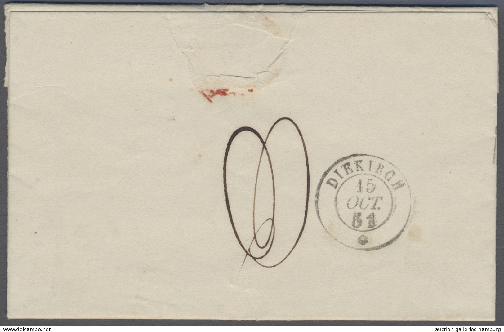 Cover Luxembourg -  Pre Adhesives  / Stampless Covers: 1847/1851, REDANGE, Zwei Briefe - ...-1852 Prephilately