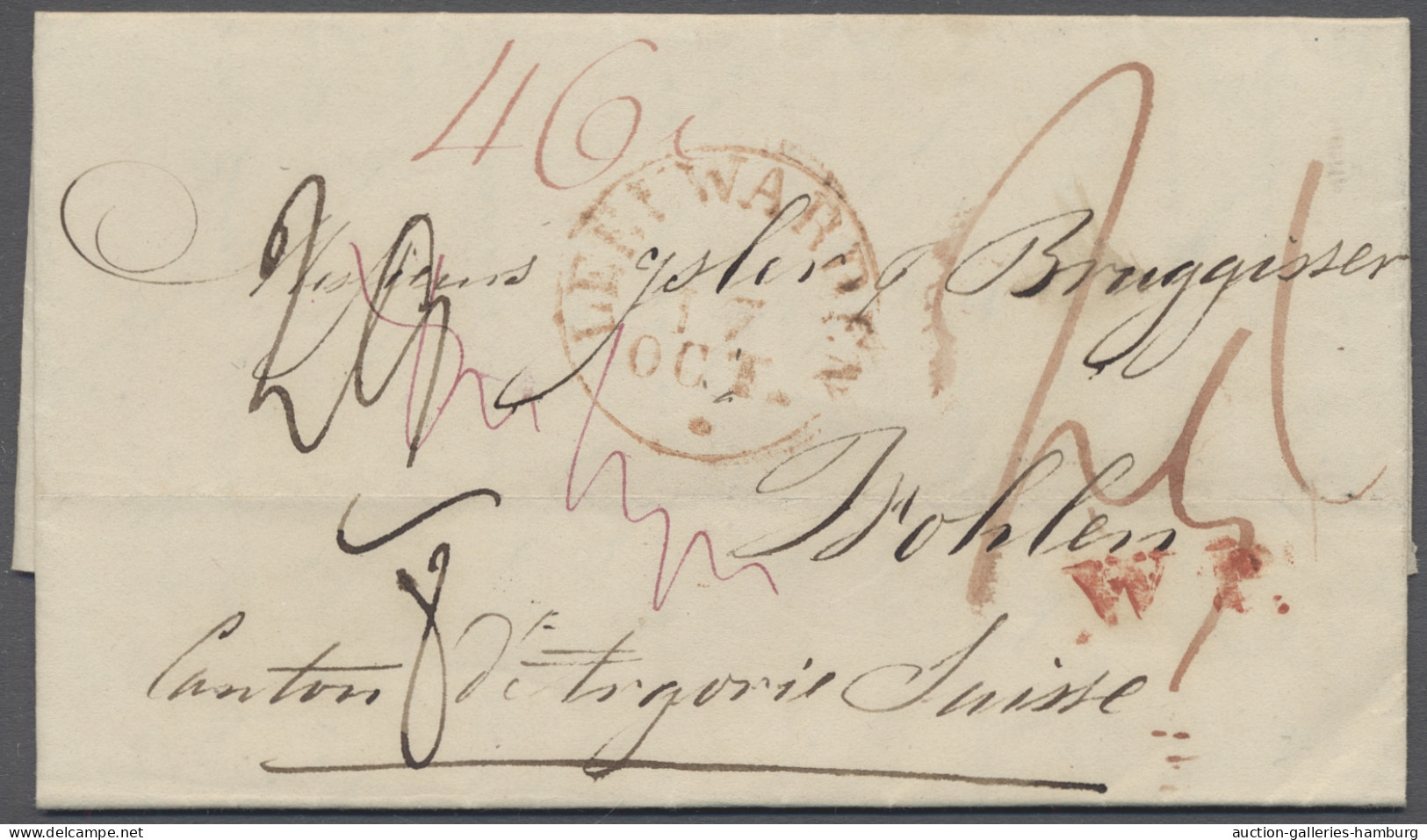 Cover Netherlands -  Pre Adhesives  / Stampless Covers: 1824-46, Nine Entire Letters A - ...-1852 Precursores