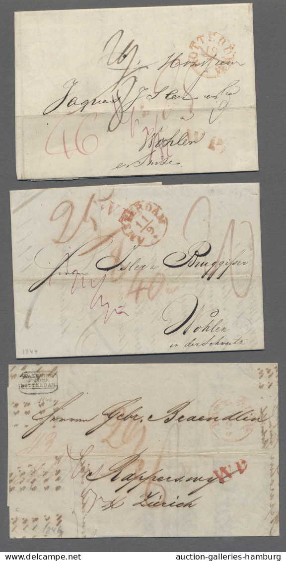 Cover Netherlands -  Pre Adhesives  / Stampless Covers: 1824-46, nine entire letters a