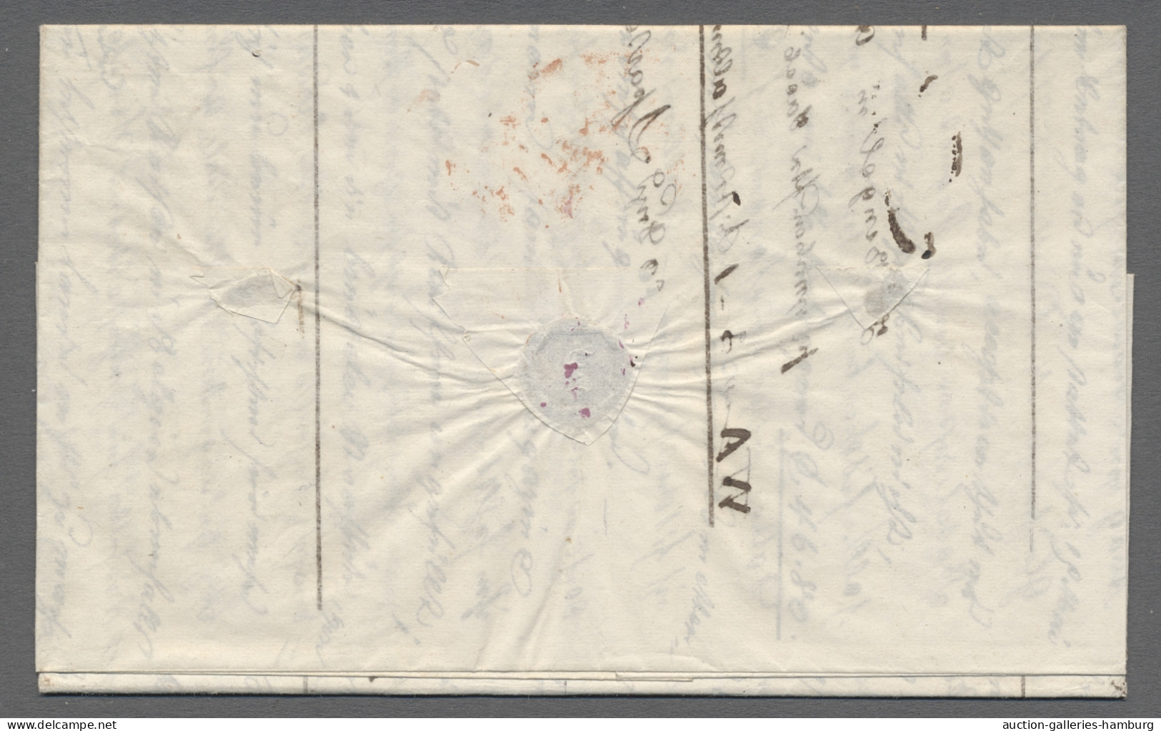 Cover Netherlands -  Pre Adhesives  / Stampless Covers: 1844, Brief Aus Amsterdam In D - ...-1852 Voorlopers