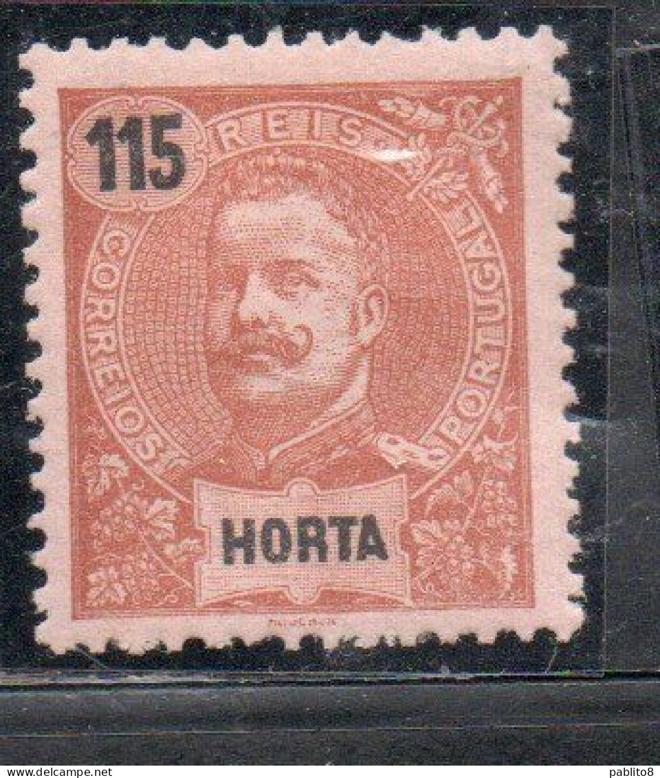 HORTA PORTUGUESE INDIA INDE PORTOGHESE AZORES AZZORRE 1897 1905 KING CARLOS OVERPRINTED 115r MH - Autres & Non Classés