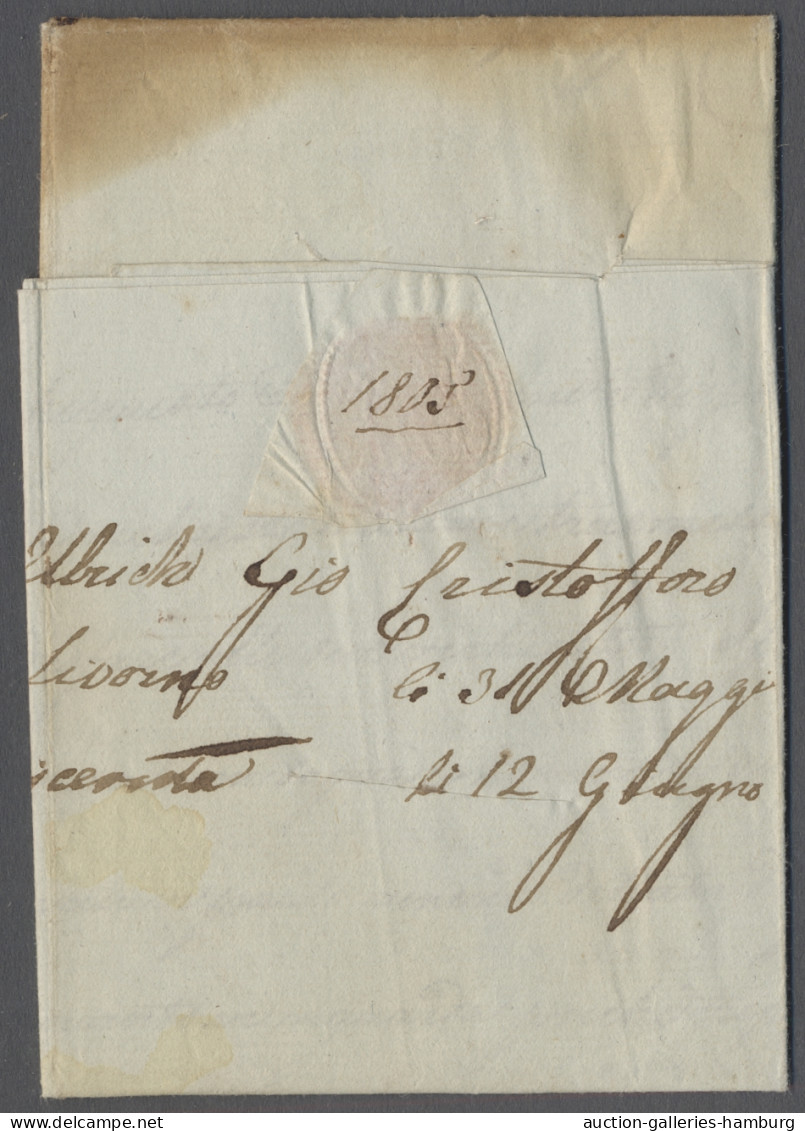 Brf. Österreich - Besonderheiten: DESINFIZIERTE POST: 1805, Brief Aus Livorno Nach Fi - Other & Unclassified