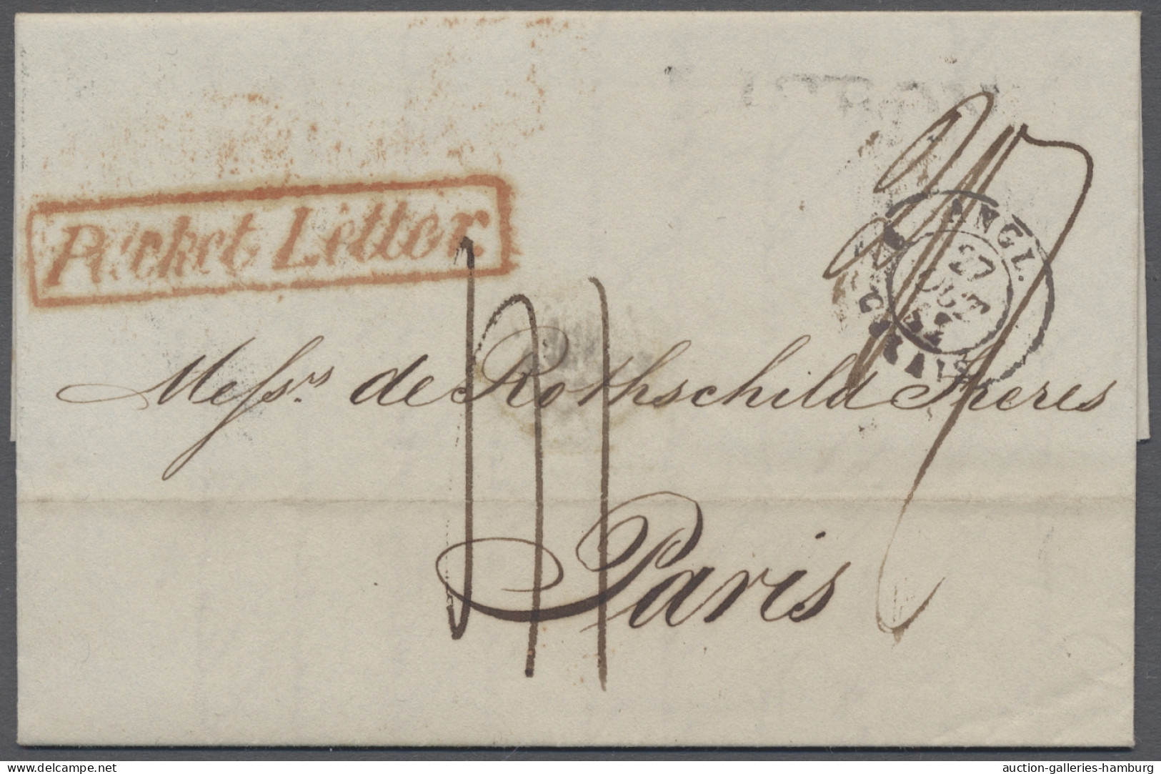 Cover Portugal -  Pre Adhesives  / Stampless Covers: 1842, EL From Lisbon Addressed To - ...-1853 Voorfilatelie