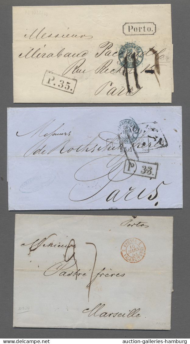 Cover Russia -  Pre Adhesives  / Stampless Covers: 1853-1871, 7 ELs From Odessa Or St. - ...-1857 Prefilatelia