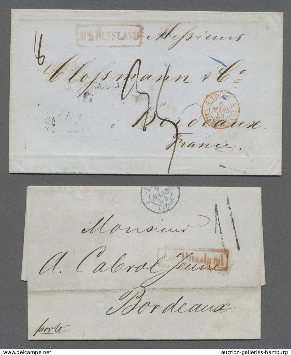 Cover Russia -  Pre Adhesives  / Stampless Covers: 1853-1871, 7 ELs From Odessa Or St. - ...-1857 Prephilately