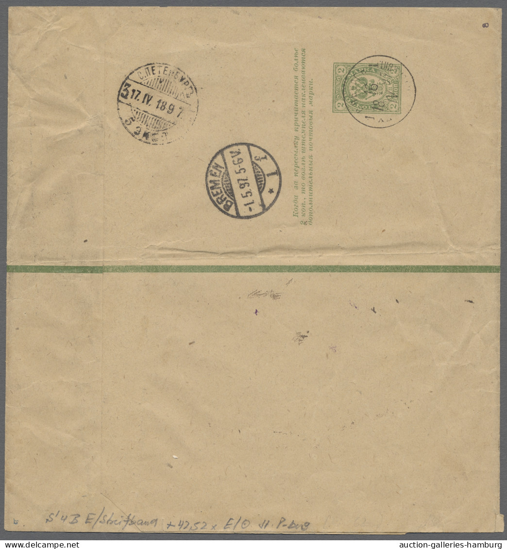 GA Russia - Postal Stationary: 1897, Streifband Der Ausgabe 1891 Mit Dreizeiliger B - Ganzsachen