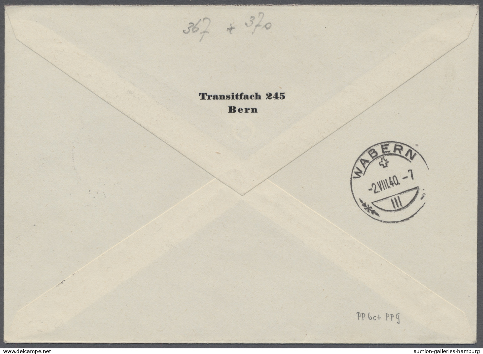 Brf. Schweiz: 1940, Pro Patria, Einzelmarke 20 + 5 C. Aus Block 5 Zusammen Mit 30 + 1 - Brieven En Documenten