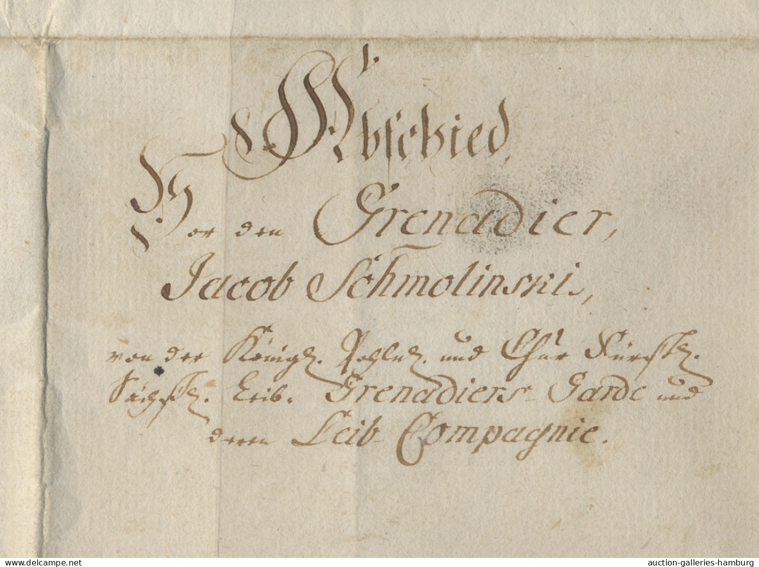 Brf. Autographen: CHRISTOPH FRIEDRICH GRAF Zu SOLMS; 1754, Dokument Vom 29. August 17 - Other & Unclassified