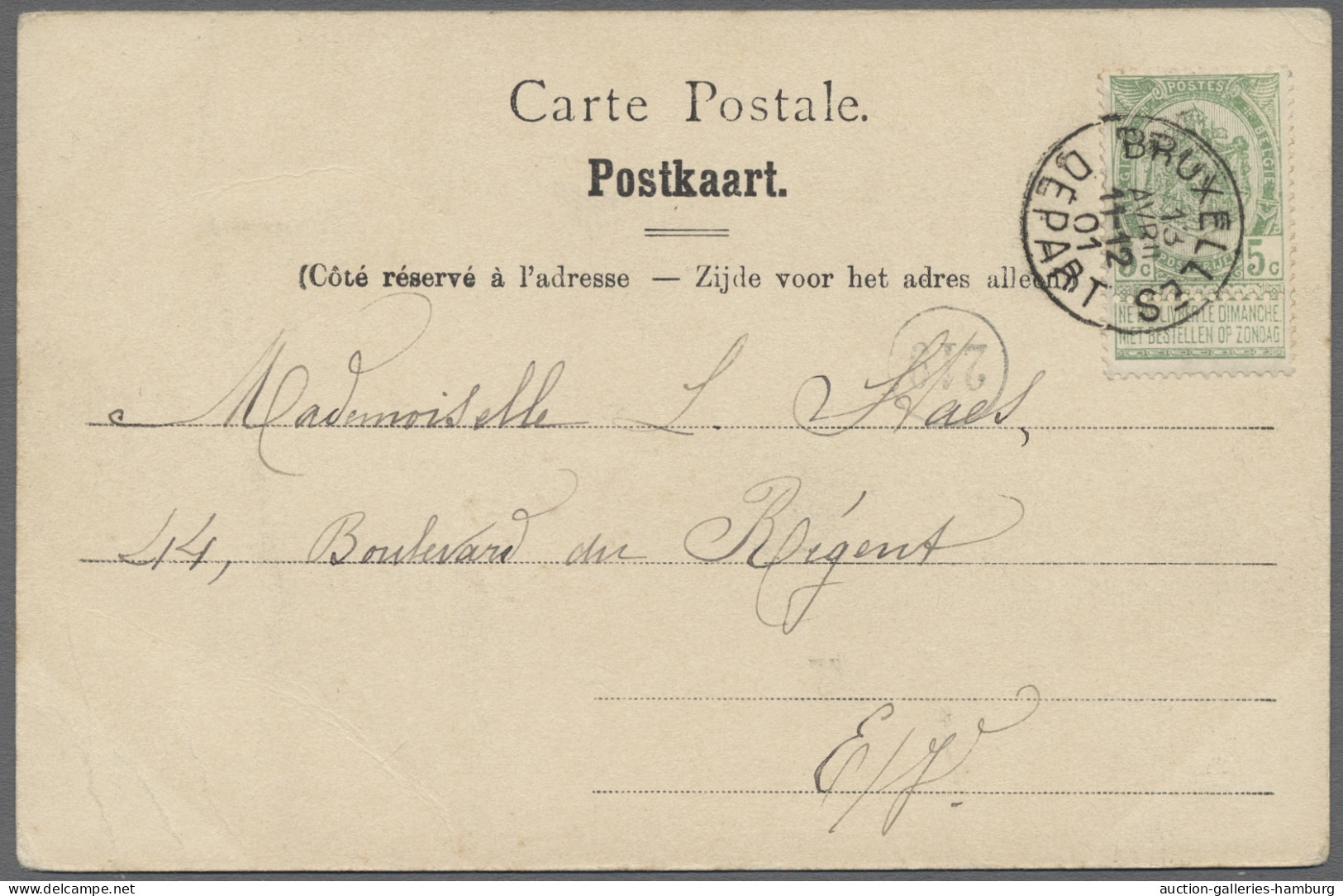 PPC Thematics: Antarctic: 1900, Belgian Antarctic Expedition, Four Different Postal - Otros