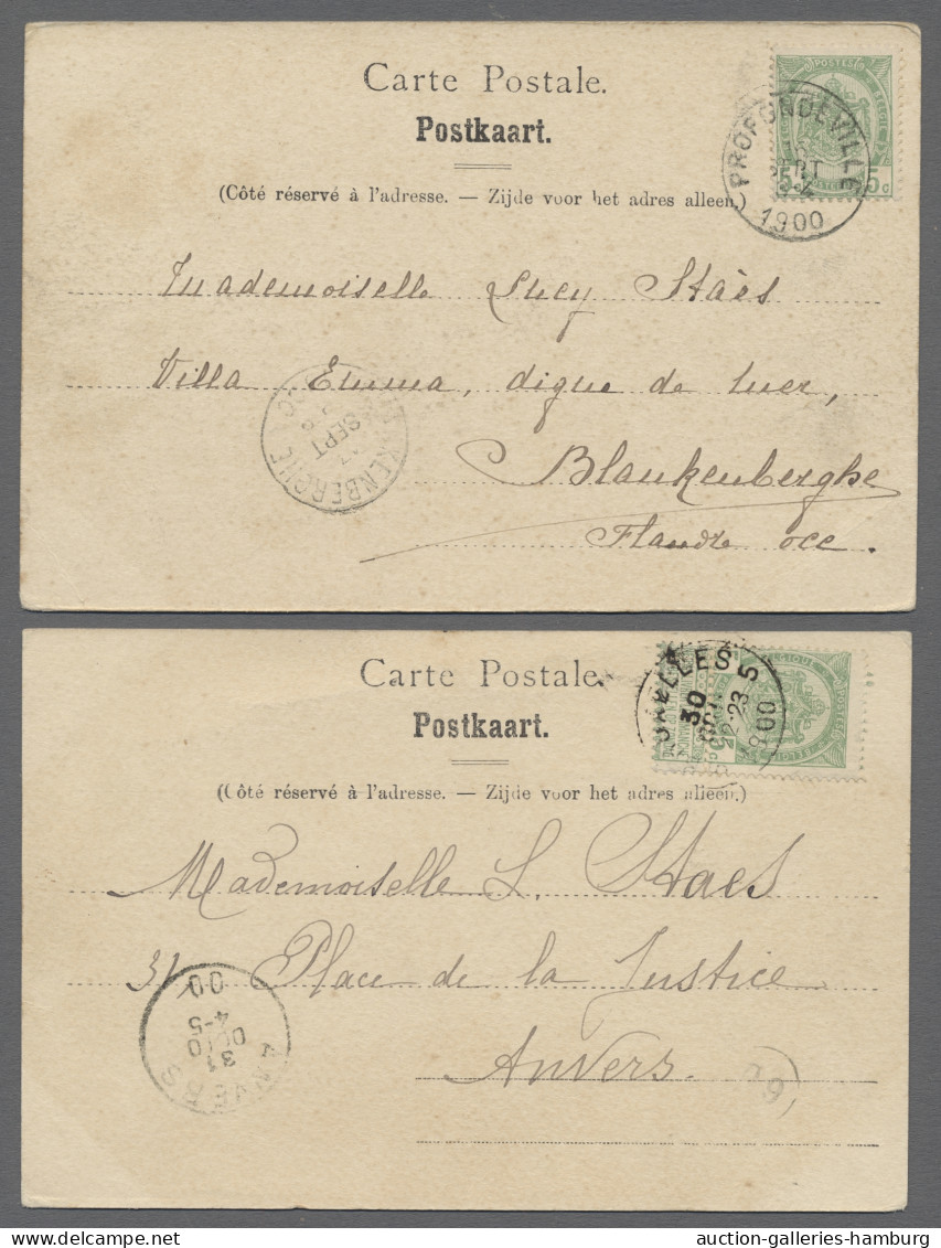 PPC Thematics: Antarctic: 1900, Belgian Antarctic Expedition, Four Different Postal - Otros