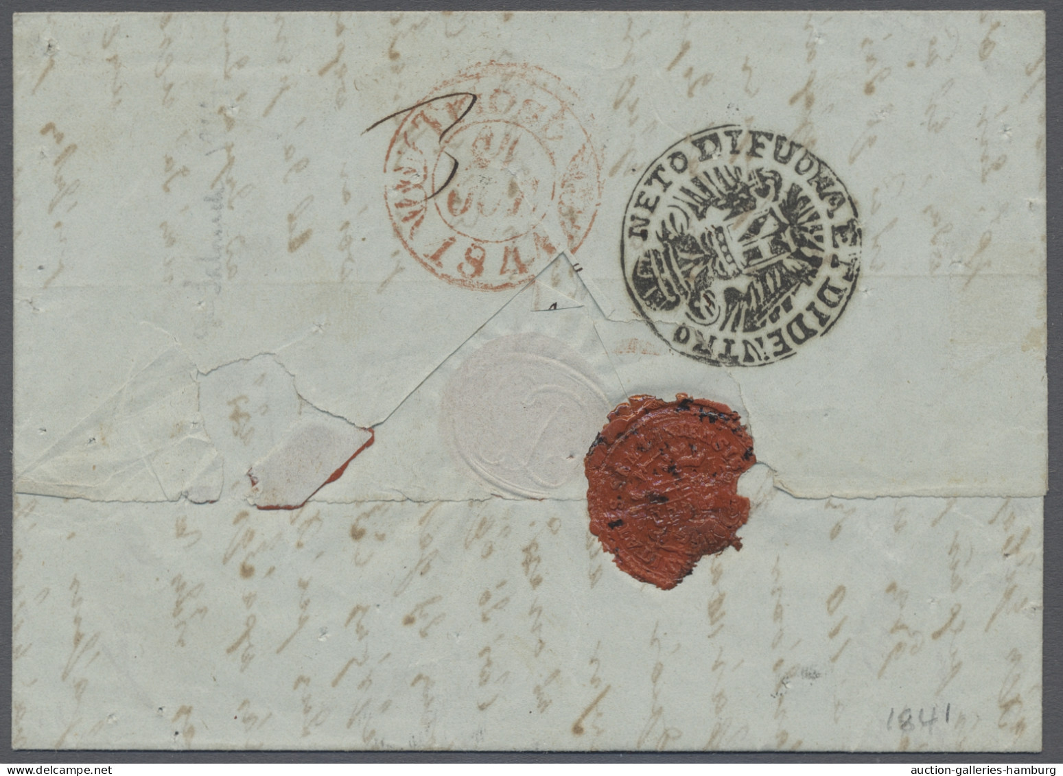 Cover Thematics: Medicine & Health: 1841, Letter From Greece Showing SALONICH (straigh - Medicina