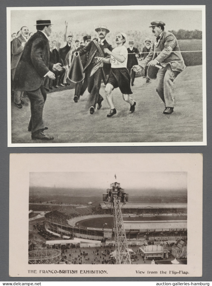 PPC Thematics: Olympic Games: 1908, LONDON Im Rahmen Der Franco-British Exposition, - Autres & Non Classés