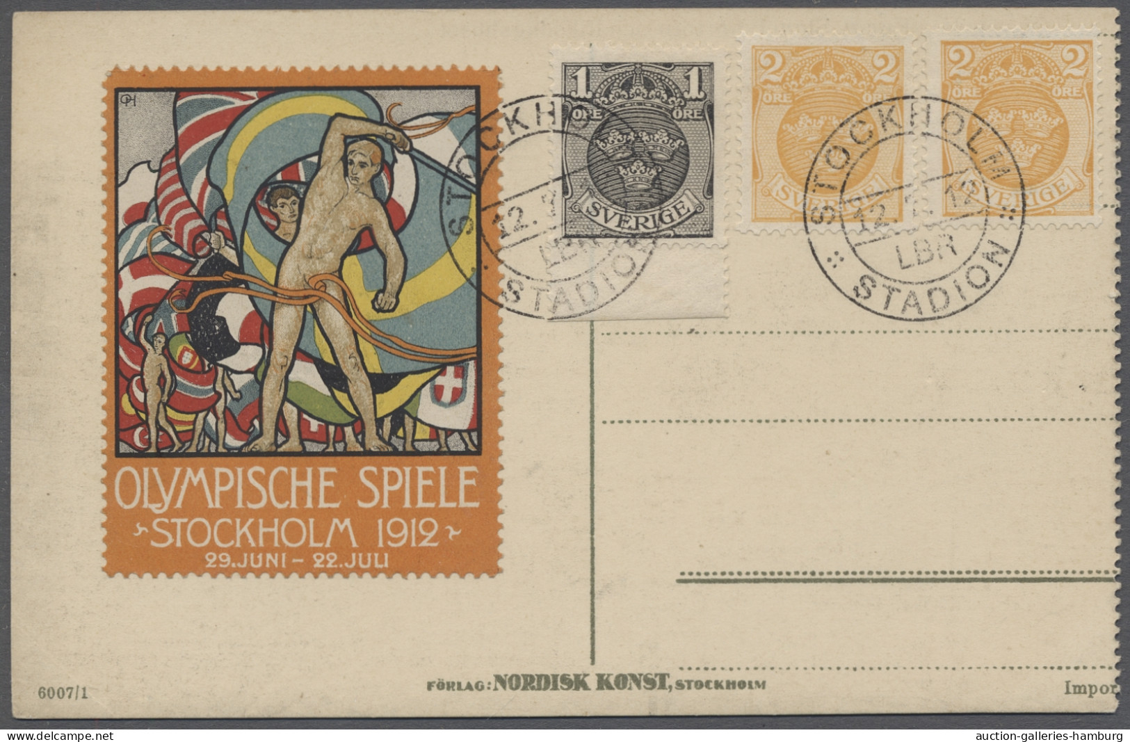 PPC Thematics: Olympic Games: 1912, STOCKHOLM, Ansichtskarte Des Königlichen Schloss - Autres & Non Classés