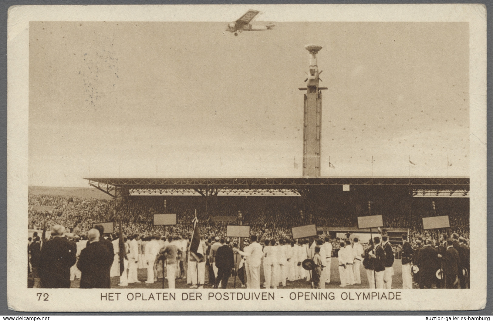 PPC Thematics: Olympic Games: 1928, AMSTERDAM, Vier Bildkarten Des Verlags Weenenk & - Autres & Non Classés