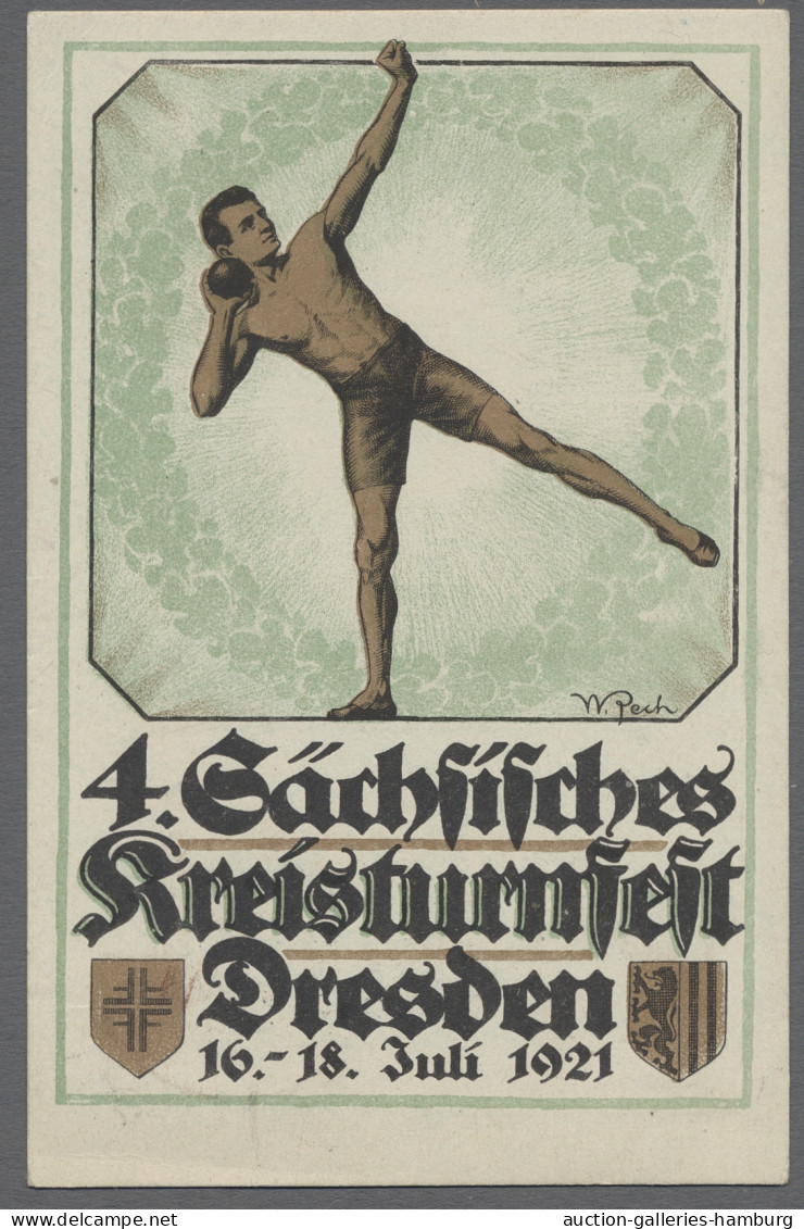 Cover Thematics - Sport: 1898-1929, Schöne Partie Von 10 Bildpostkarten Mit Frühen Spo - Autres & Non Classés