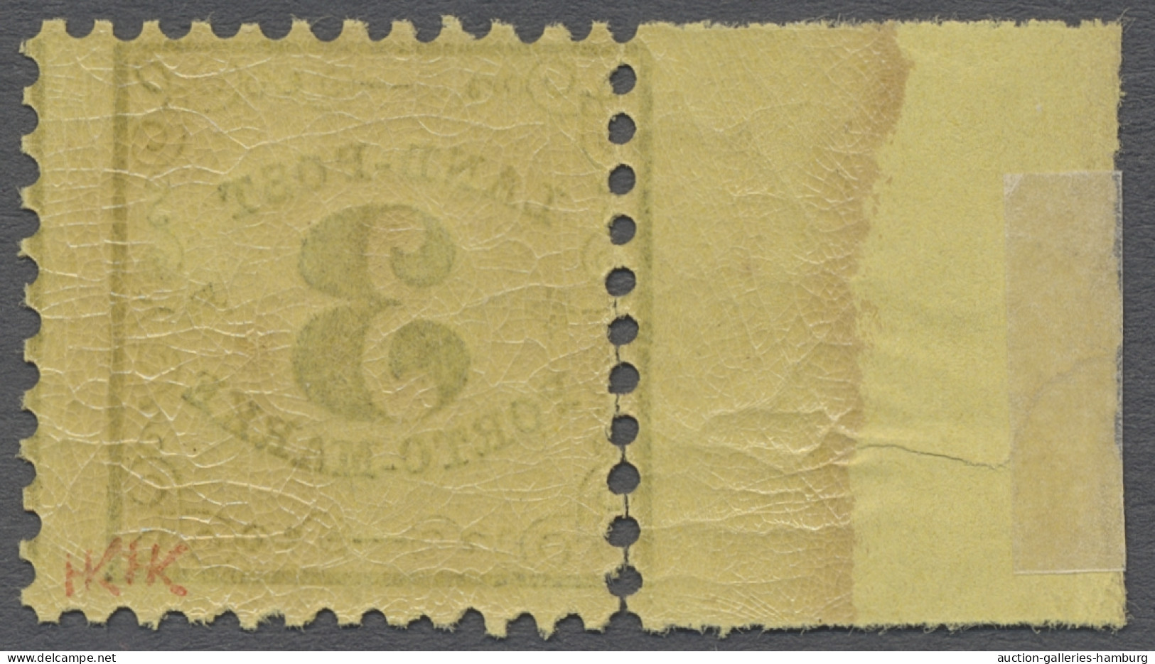 ** Baden - Landpostmarken: 1862, Landpost-Portomarke 3 Kr. Tadellos Postfrisch, Auf - Autres & Non Classés