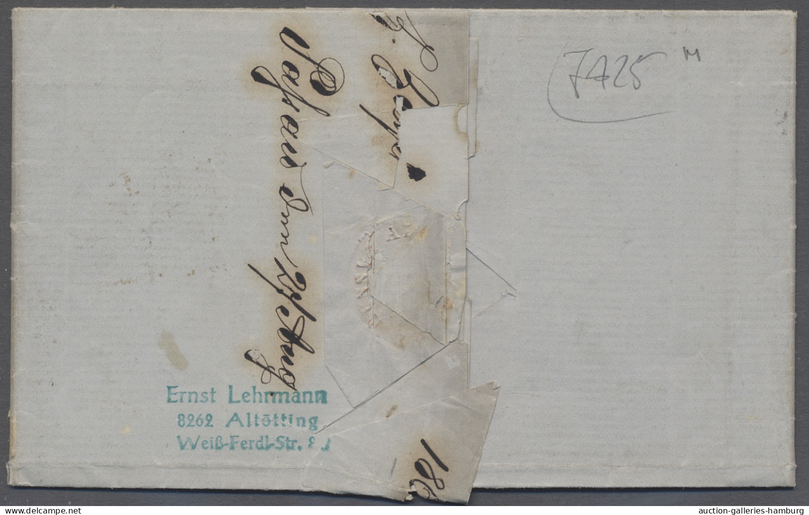 Brf. Bayern - Marken Und Briefe: 1860, 27.8., Brief Von Passau Nach Ehring Bei Simbac - Andere & Zonder Classificatie