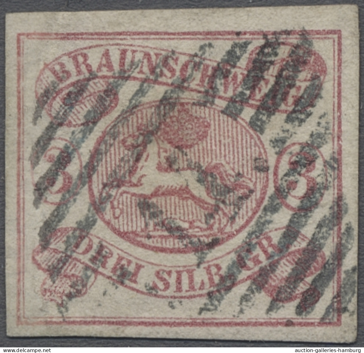 O Braunschweig - Marken Und Briefe: 1861, Freimarke 3 Sgr. Lebhaftkarmin Entwertet - Brunswick