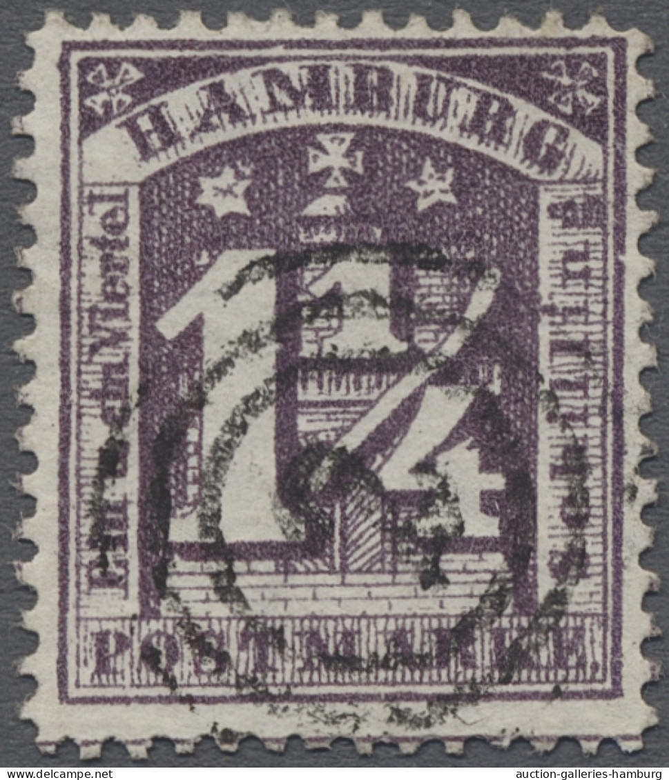 O Hamburg - Marken Und Briefe: 1864, Wappen, 1 1/4 Sch. Lebhaftviolett, Sehr Inten - Hambourg