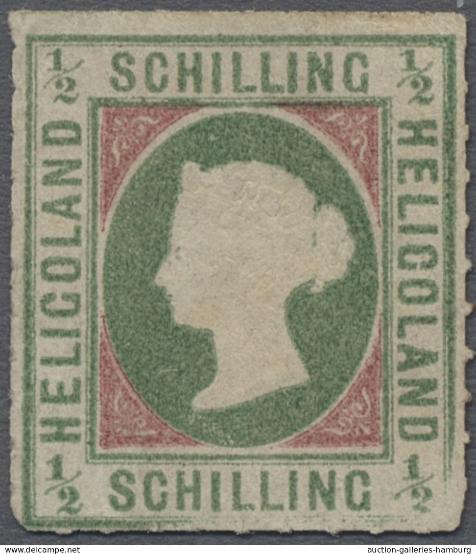 (*) Helgoland - Marken Und Briefe: 1/2 Schilling Mit Seltener Kopftype II, Farbfrisc - Heligoland