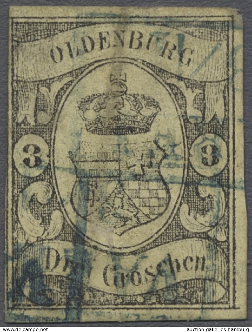 O Oldenburg - Marken Und Briefe: 1859, Freimarke 3 Gr. Schwarz Auf Mittel- Bis Leb - Oldenbourg