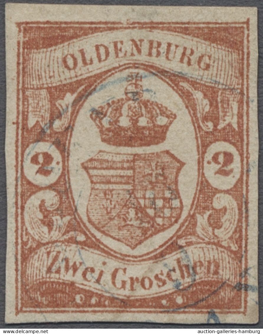 O Oldenburg - Marken Und Briefe: 1861, Freimarke 2 Gr. Dunkelzinnober Vollrandig G - Oldenbourg