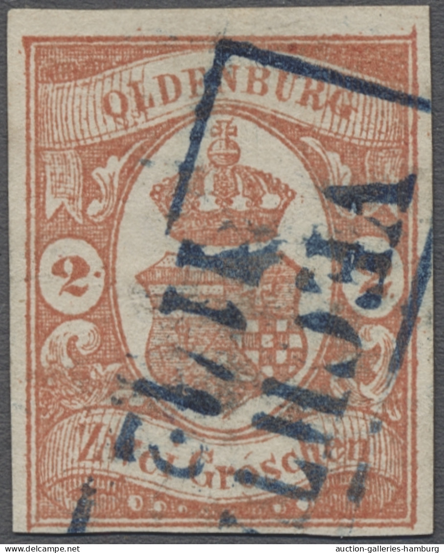 O Oldenburg - Marken Und Briefe: 1861, Staatswappen, 2 Gr. Schwärzlichrotorange (e - Oldenbourg