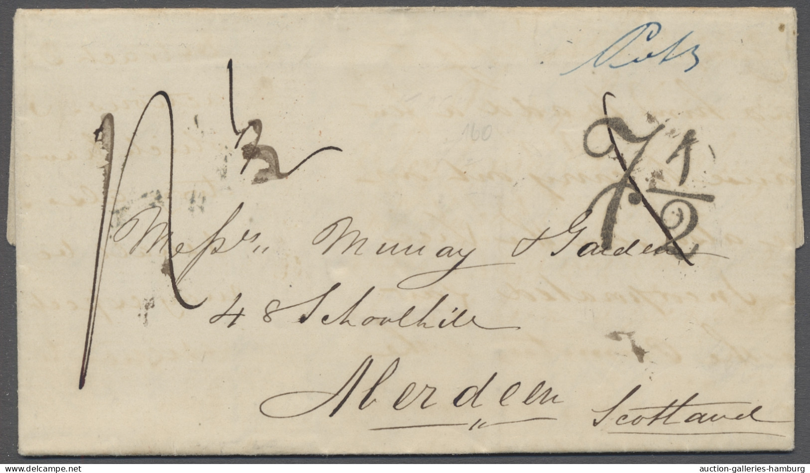 Brf. Preußen - Vorphilatelie: 1860, Taxstempel "7 1/2" (Sgr.), Sehr Selten, Auf Brief - Préphilatélie