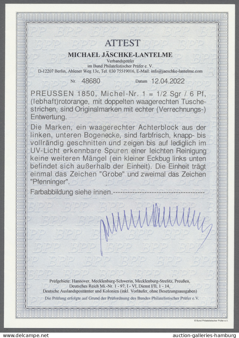 ~ Preußen - Marken Und Briefe: 1850, "Friedrich Wilhelm IV." 1/2 Sgr./ 6 Pfg. Lebh - Other & Unclassified