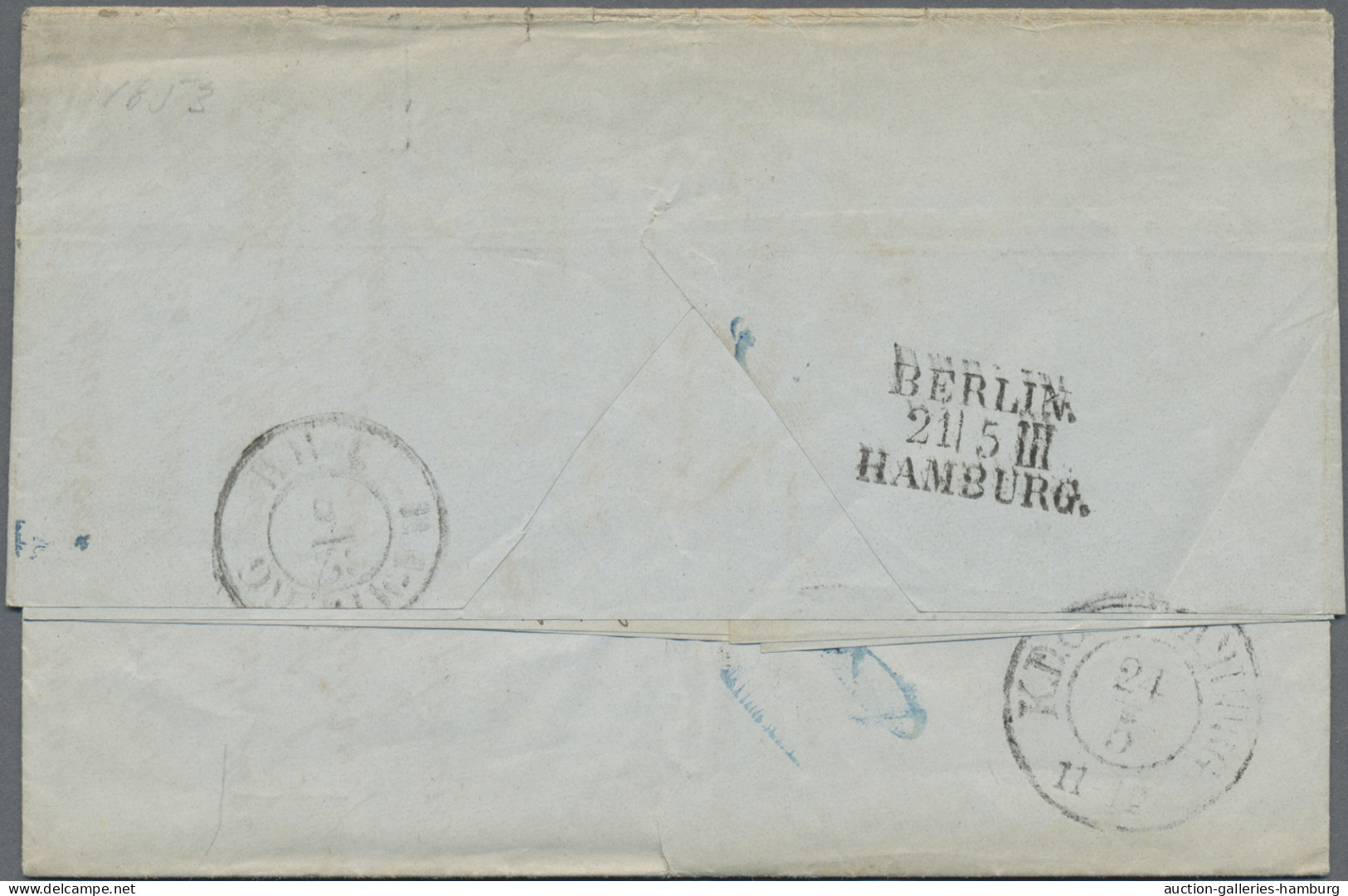 Brf. Preußen - Marken Und Briefe: 1853, R2 "SWINEMÜNDE, 19/5 * 7-8A" Auf Markenlosem - Altri & Non Classificati