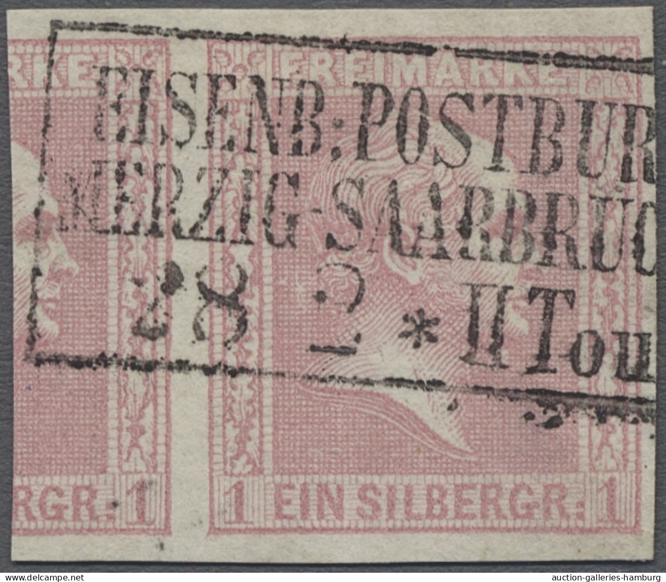 O Preußen - Bahnpost: 1859ff., Friedrich Wilhelm IV., 1 Sgr. Gegitterter Grund Lin - Autres & Non Classés